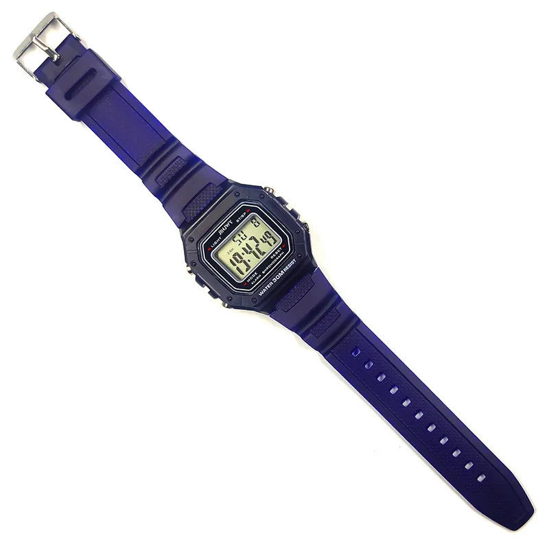 Shopdroplo Men's Waterproof Digital Sports Watch – LED Display, Shock Resistant, Army Green Silicone Strap