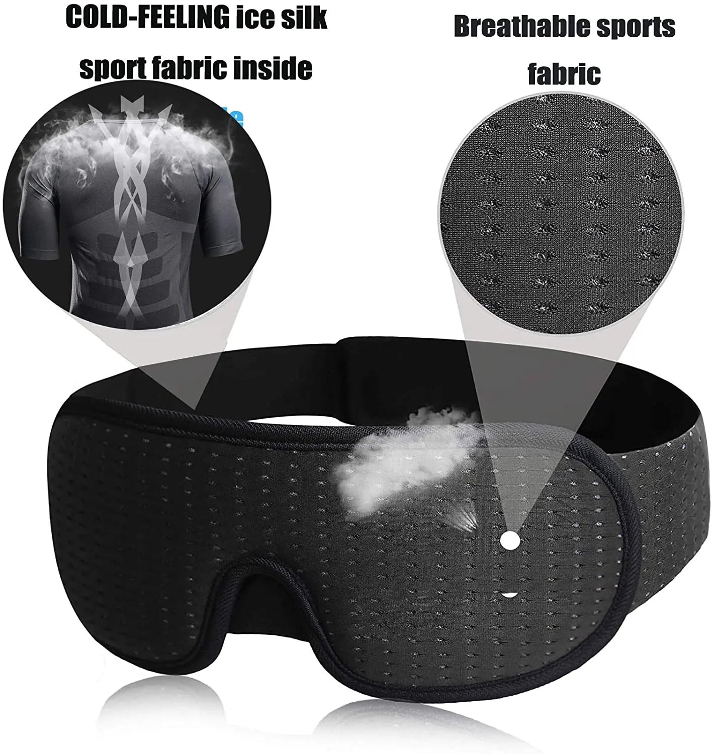 Shopdroplo 3D Sleep Eye Mask – Soft Padded Memory Foam Eyepatch for Total Light Block & Deep Sleep