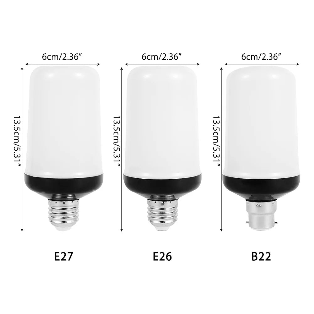 Shopdroplo LED Flame Light Bulb – 4 Modes Flickering Fire Effect for Party, KTV, Garden & Home Decor (E27/B22 Base)
