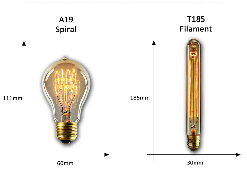Shopdroplo Dimmable Edison Vintage Light Bulb – E27 40W 220V Retro Amber Glass Incandescent Lamp for Home Decor