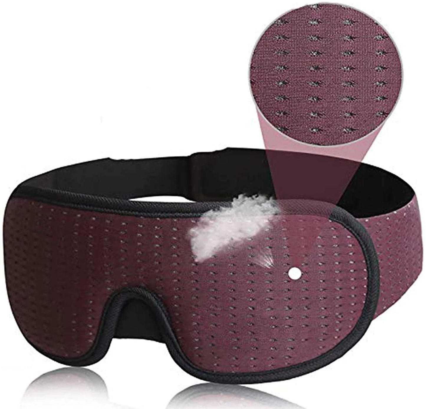 Shopdroplo 3D Sleep Eye Mask – Soft Padded Memory Foam Eyepatch for Total Light Block & Deep Sleep