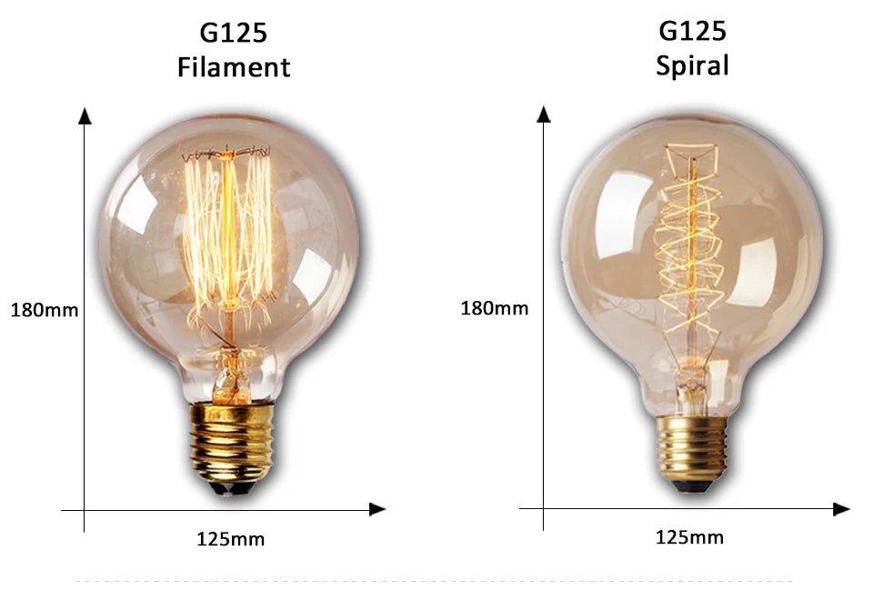 Shopdroplo Dimmable Edison Vintage Light Bulb – E27 40W 220V Retro Amber Glass Incandescent Lamp for Home Decor