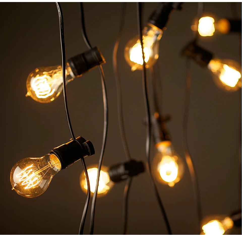 Shopdroplo Dimmable Edison Vintage Light Bulb – E27 40W 220V Retro Amber Glass Incandescent Lamp for Home Decor