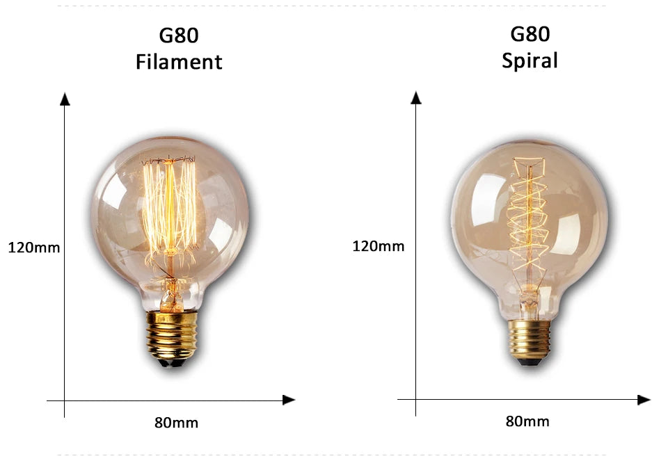 Shopdroplo Dimmable Edison Vintage Light Bulb – E27 40W 220V Retro Amber Glass Incandescent Lamp for Home Decor