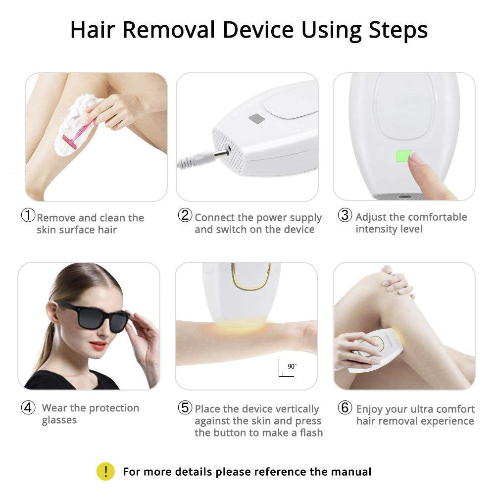 Shopdroplo IPL Laser Hair Removal Device for Women – Painless, Rechargeable, At-Home Epilator