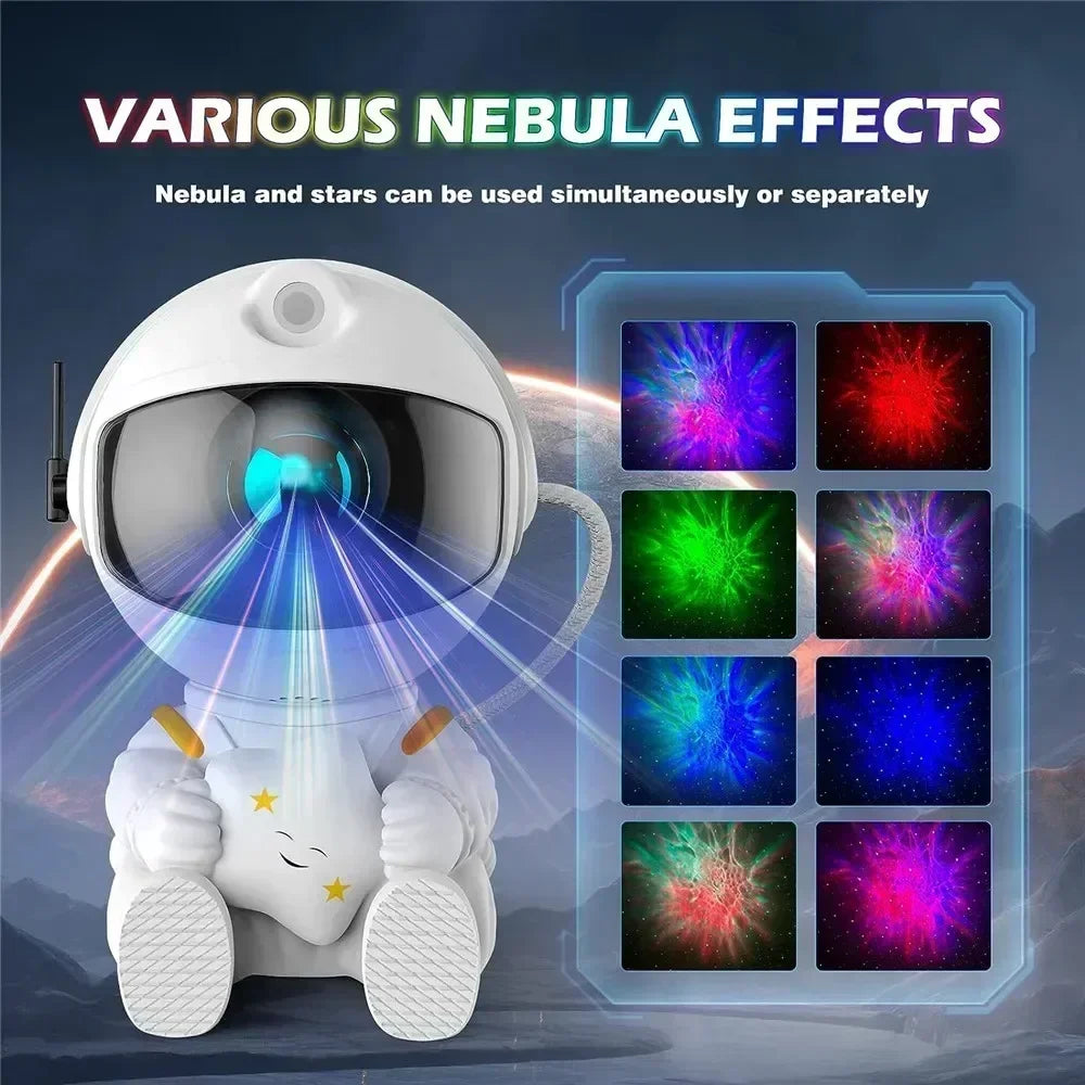 Shopdroplo Astronaut Star Projector Galaxy Night Light – LED Nebula Ceiling Lamp for Bedroom, Home Decoration & Kids Gift