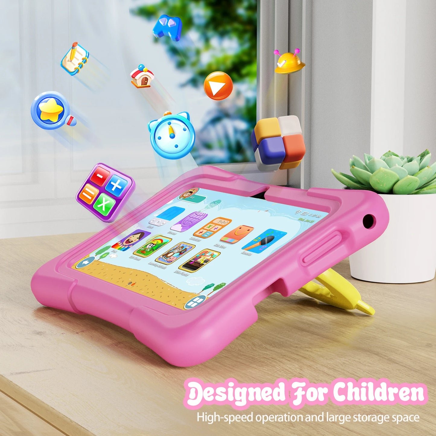 Shopdroplo Kids Tablet – 7” Android 11 with Educational Apps, Dual Camera, Case Included