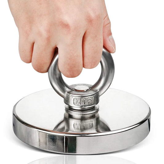 Shopdroplo Super Strong Neodymium Fishing Magnet – Heavy-Duty Salvage Magnet with Eyebolt
