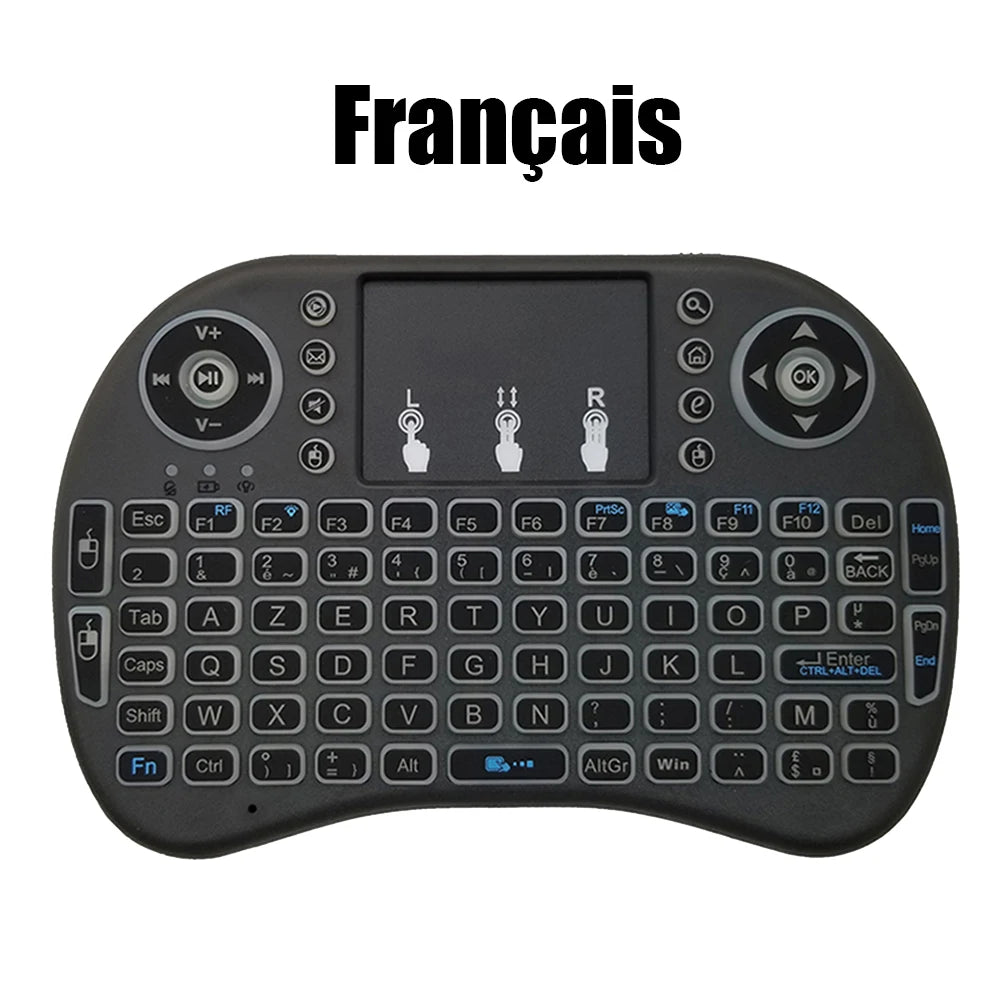 Shopdroplo™ i8 2.4G Wireless Air Mouse & Backlit Mini Keyboard – Touchpad Remote for PC, Laptop, Android TV Box