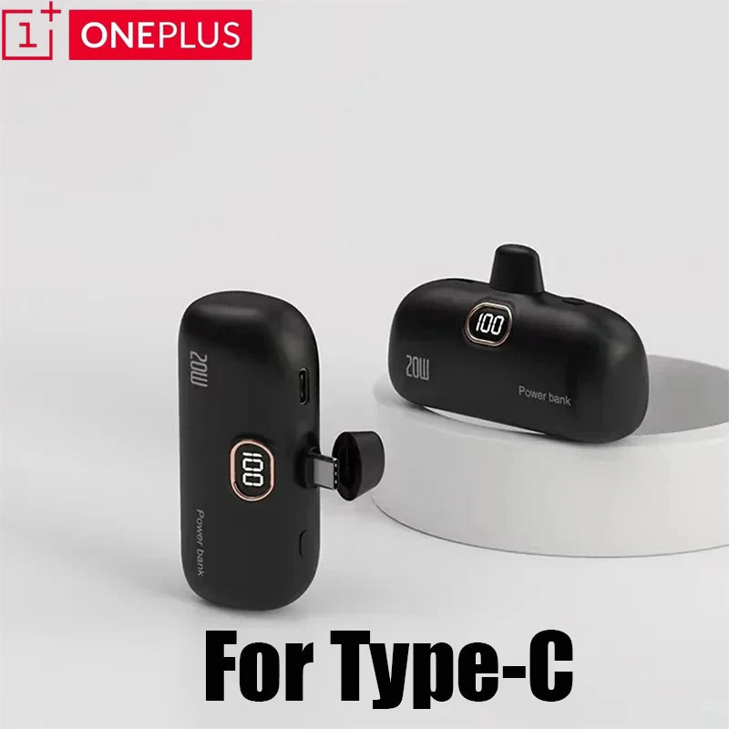 Shopdroplo™ 30000mAh Capsule Power Bank – Mini Fast Charger for iPhone, Samsung, Xiaomi, Huawei & More