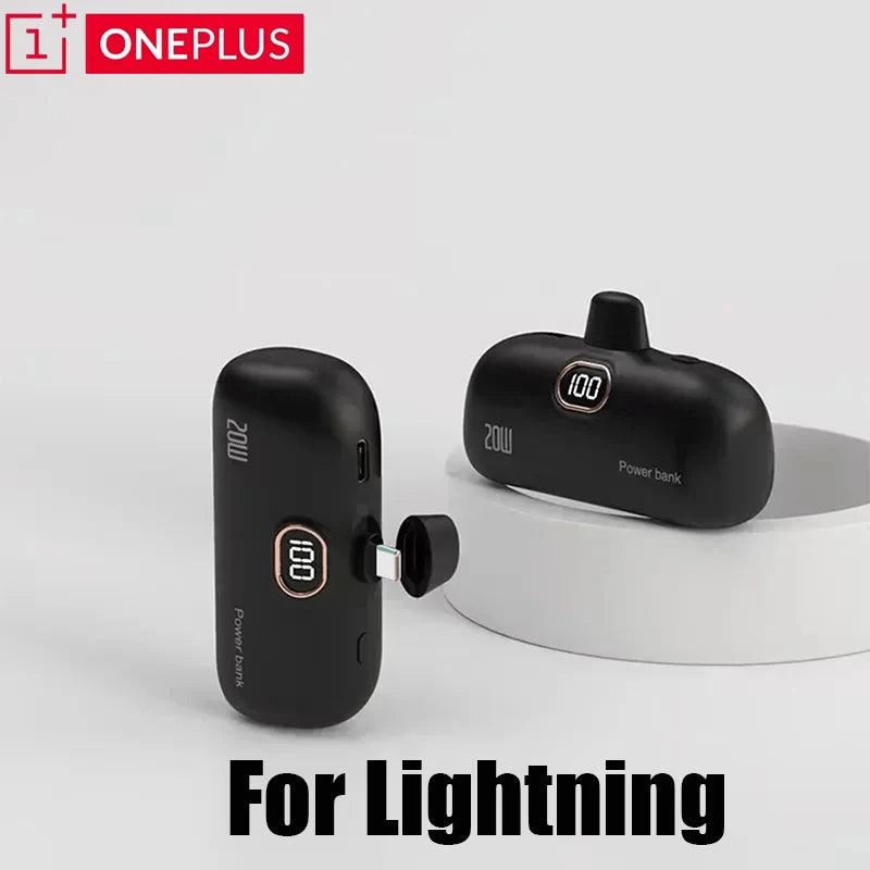 Shopdroplo™ 30000mAh Capsule Power Bank – Mini Fast Charger for iPhone, Samsung, Xiaomi, Huawei & More