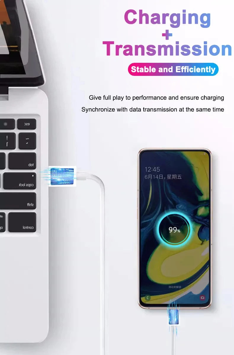 Shopdroplo™ 2PCS 45W PD USB-C to USB-C Fast Charging Cable for Samsung, Xiaomi, iPhone 15, MacBook & More