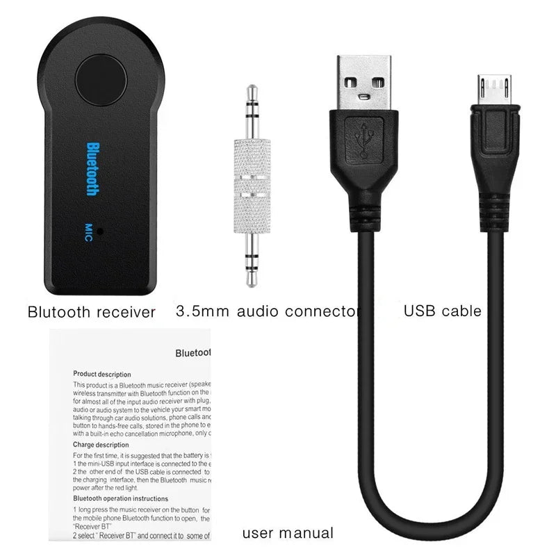 Shopdroplo™ 2-in-1 Bluetooth 5.0 Audio Adapter – Wireless Transmitter & Receiver with 3.5mm AUX for Car, Headphones & Speakers