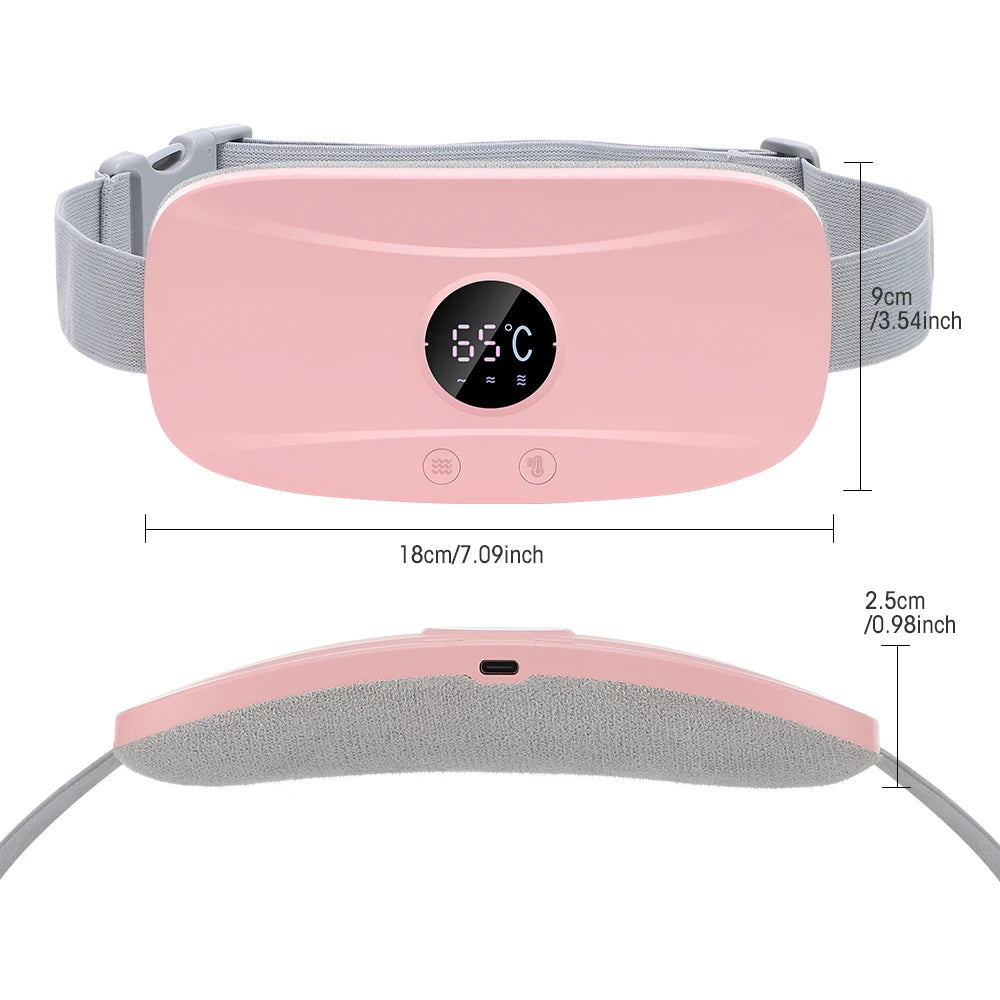 Shopdroplo™ Electric Period Cramp Relief Massager Belt – Heating & Vibration Therapy