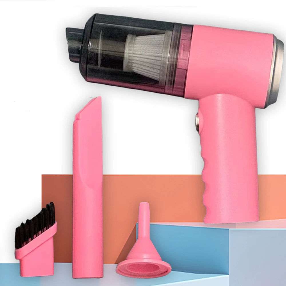 Shopdroplo™ 3-in-1 USB Rechargeable Mini Vacuum Cleaner – Suction & Blower Combo