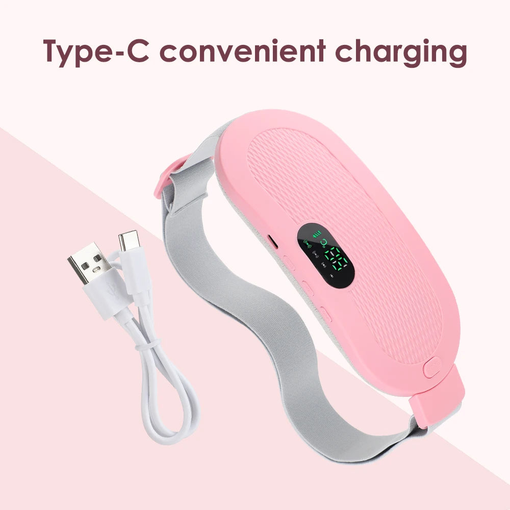 Shopdroplo™ Electric Period Cramp Relief Massager Belt – Heating & Vibration Therapy