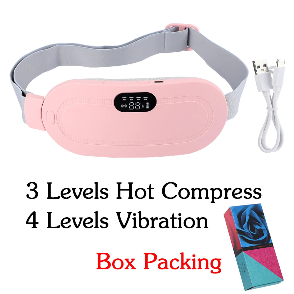 Shopdroplo™ Electric Period Cramp Relief Massager Belt – Heating & Vibration Therapy