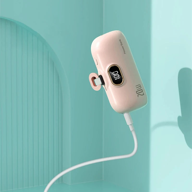 Shopdroplo™ 30000mAh Capsule Power Bank – Mini Fast Charger for iPhone, Samsung, Xiaomi, Huawei & More