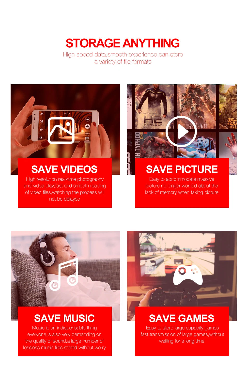 Shopdroplo Original SanDisk Micro SD Card – 32GB/64GB/128GB/256GB TF Memory Card UHS-1 Class 10 for Phone, Camera & PC