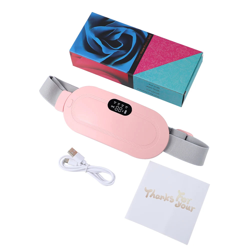 Shopdroplo™ Electric Period Cramp Relief Massager Belt – Heating & Vibration Therapy
