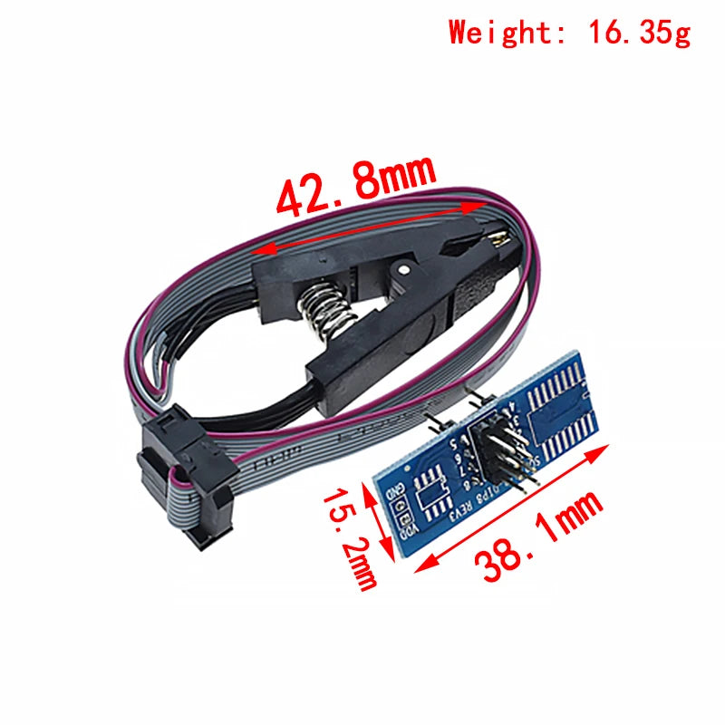 Shopdroplo CH341A USB EEPROM Flash BIOS Programmer + SOIC8 Test Clip