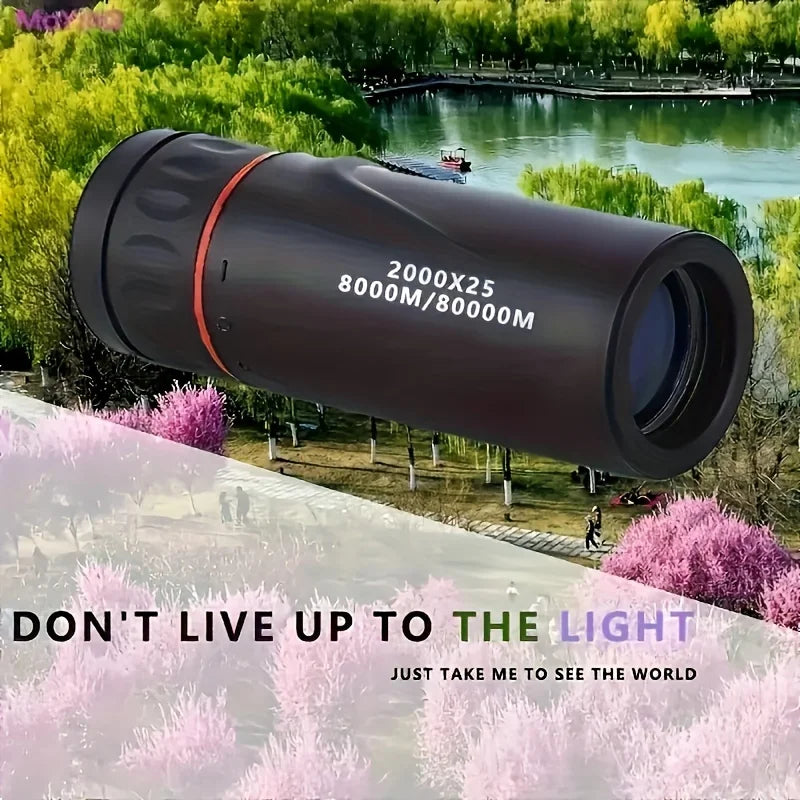 Shopdroplo™ 2000X25 HD Monocular Telescope – Compact & Portable for Travel, Nature & Stargazing