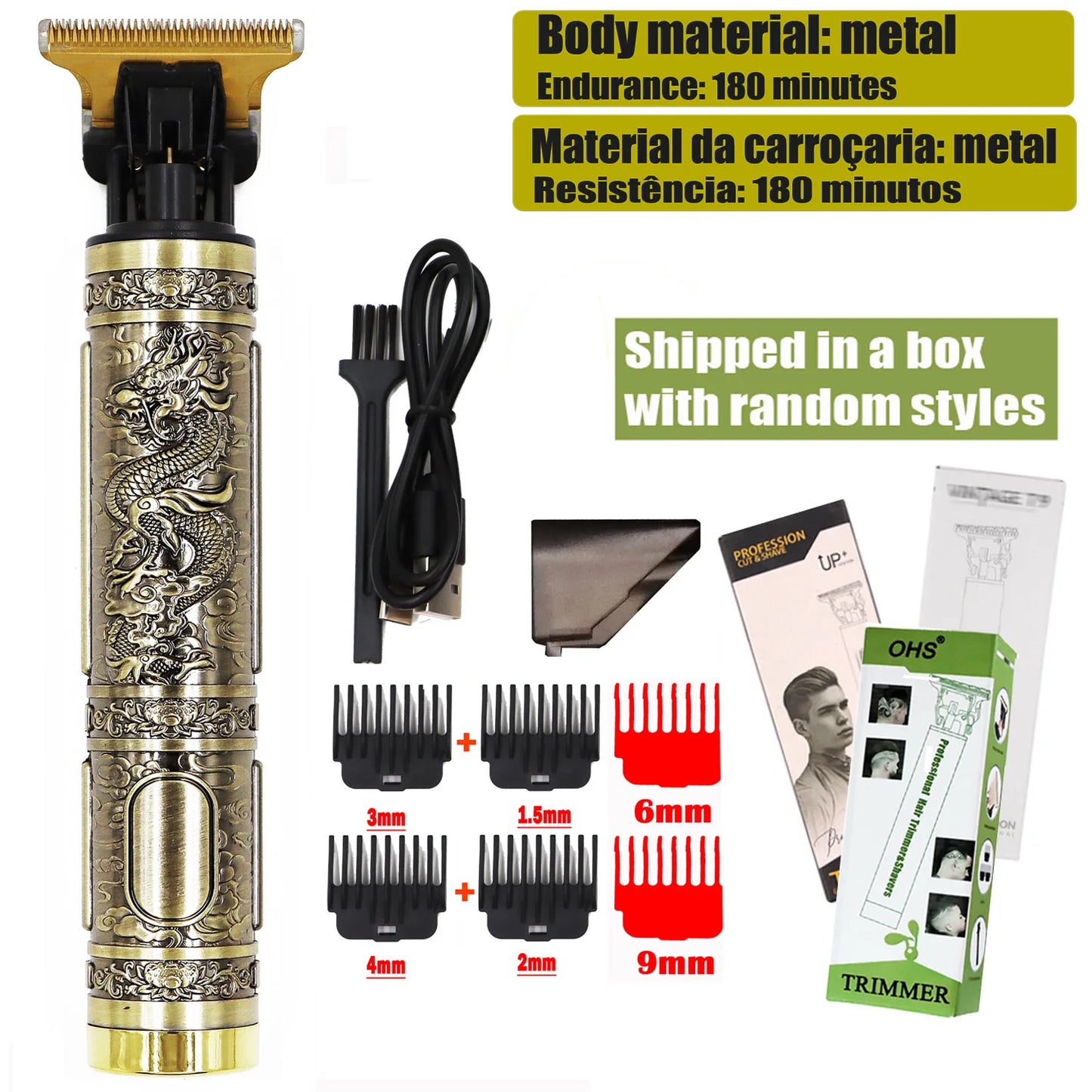 Shopdroplo™ T9 Electric Hair & Beard Clipper – Zero-Gap Trimmer for Men, Cordless Shaving & Haircut Machine