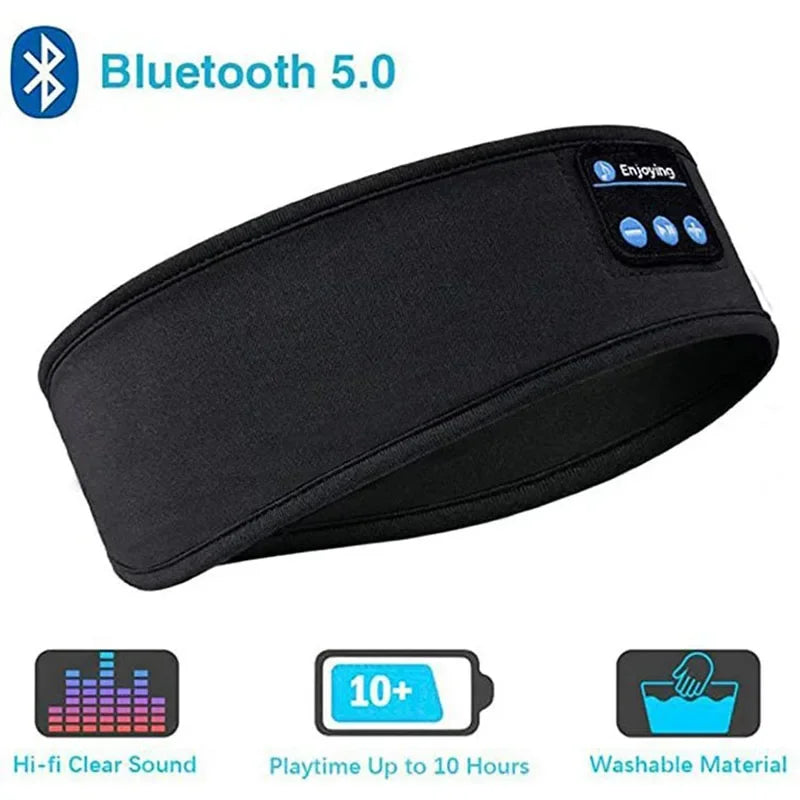 Shopdroplo Fone Bluetooth Earphones Sports Sleeping Headband Wireless Music Eye Mask