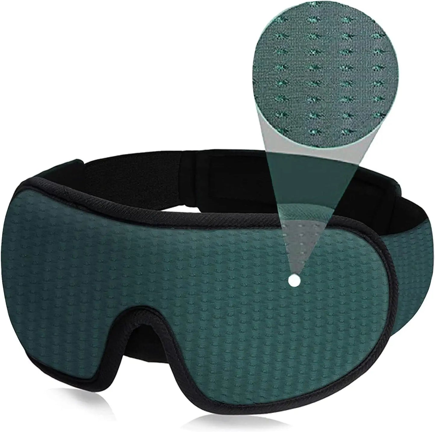 Shopdroplo 3D Sleep Eye Mask – Soft Padded Memory Foam Eyepatch for Total Light Block & Deep Sleep