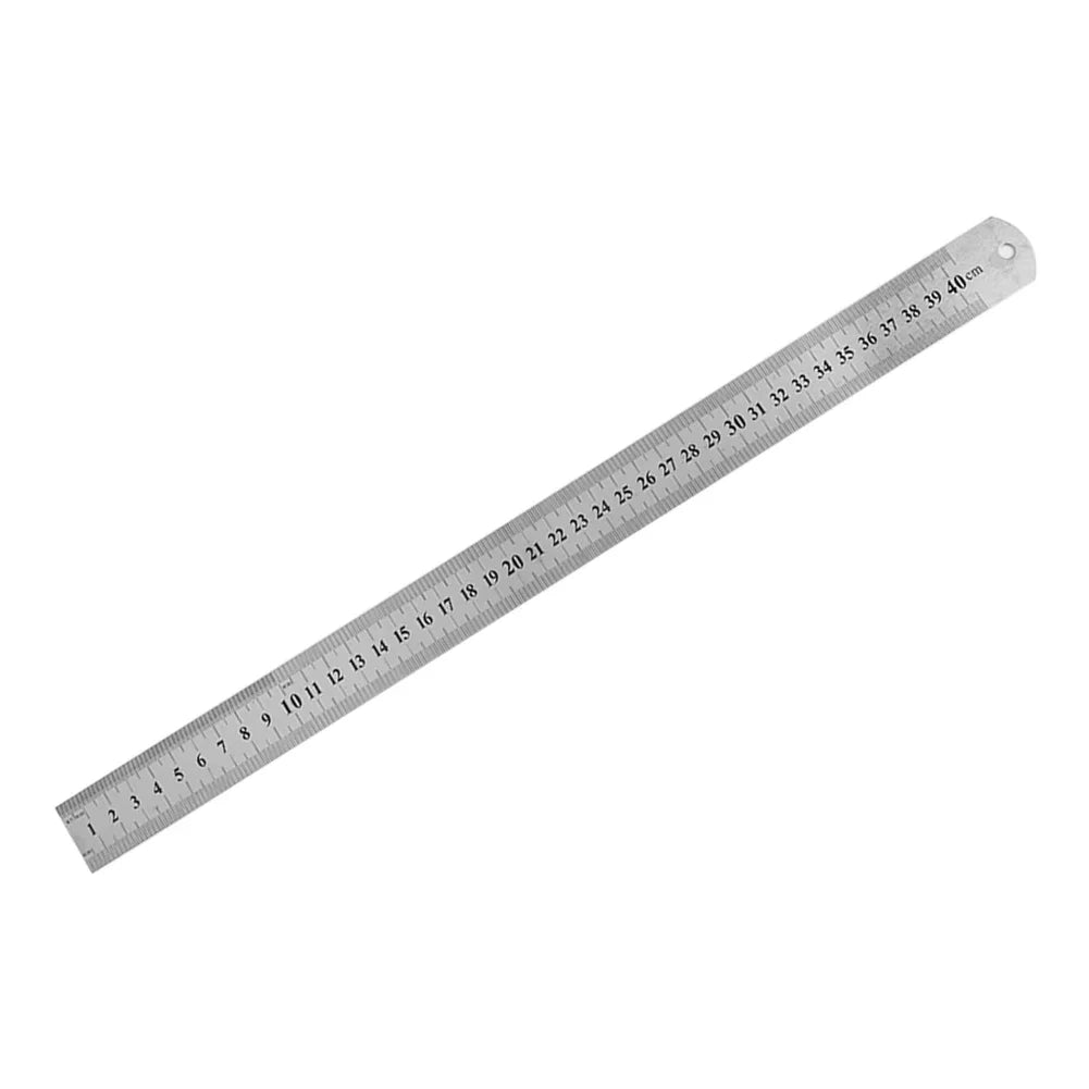 Shopdroplo Stainless Steel Double-Sided Precision Ruler – Metric & Imperial Measuring Tool (15cm to 50cm)