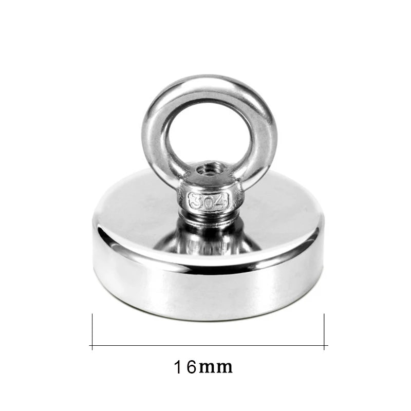Shopdroplo Super Strong Neodymium Fishing Magnet – Heavy-Duty Salvage Magnet with Eyebolt