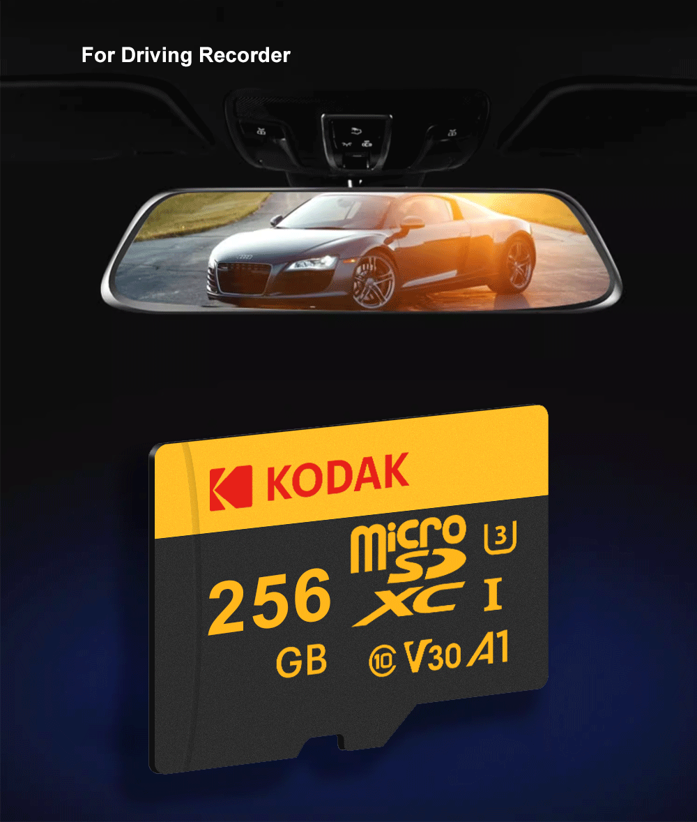 Shopdroplo™ Kodak MicroSD Memory Card – Up to 512GB U3 V30 TF Card for 4K Video, Phones, Cameras & Drones