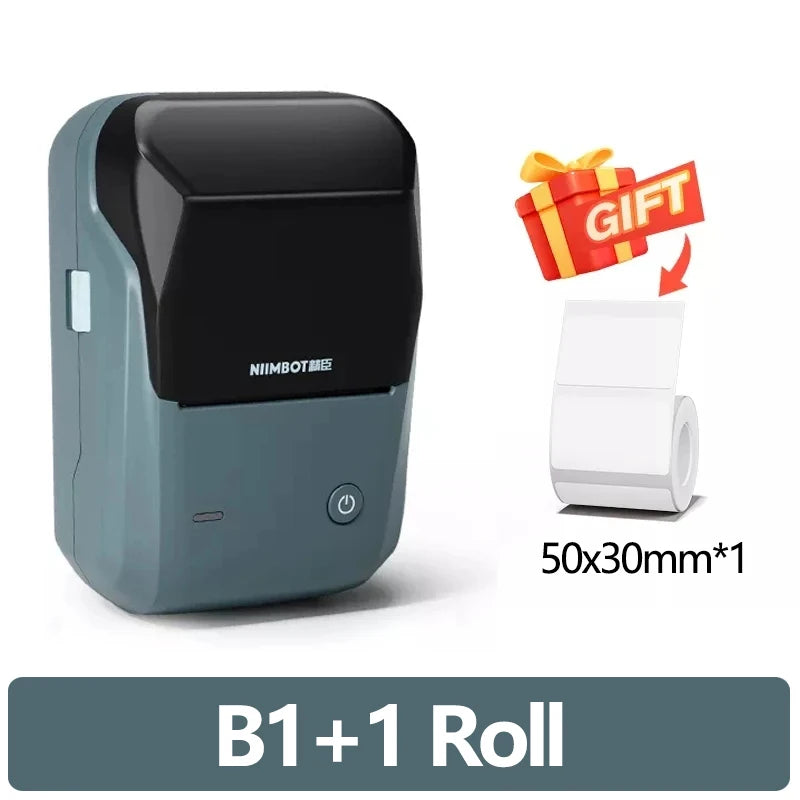 Shopdroplo Mini Label Thermal Printer Niimbot B1 Portable Bluetooth Sticker & Tag Printer