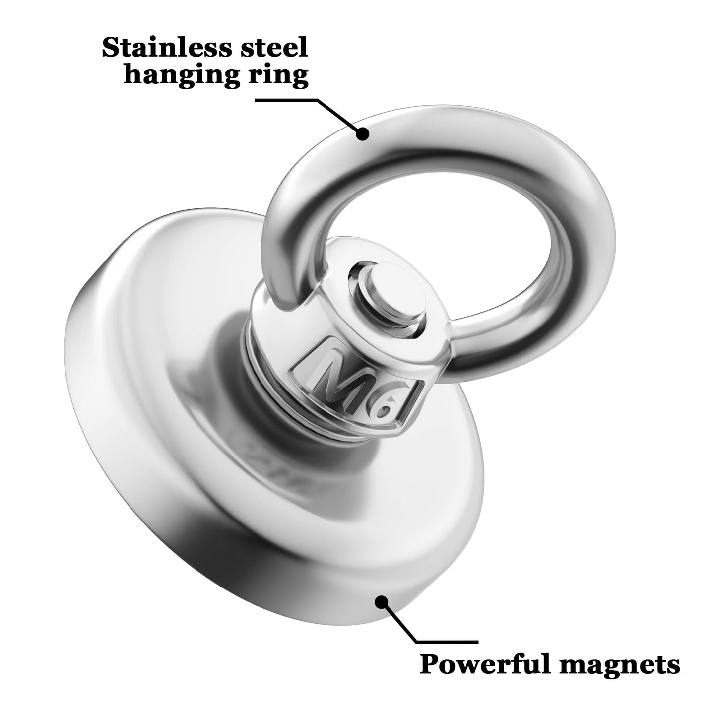 Shopdroplo Super Strong Neodymium Fishing Magnet – Heavy-Duty Salvage Magnet with Eyebolt