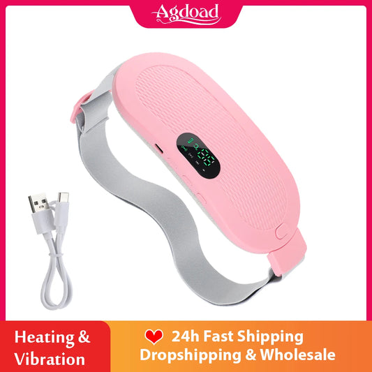 Shopdroplo™ Electric Period Cramp Relief Massager Belt – Heating & Vibration Therapy
