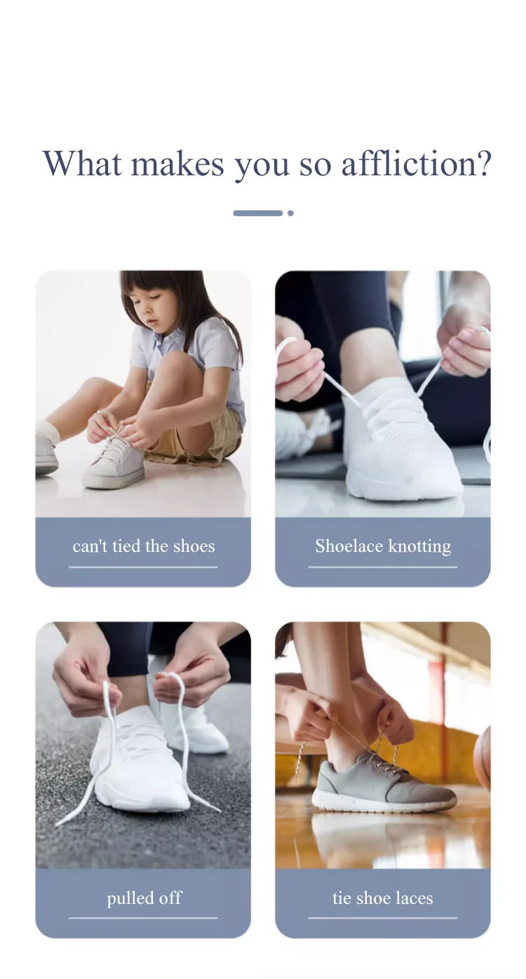Shopdroplo™ No-Tie Elastic Shoe Laces – 8mm Flat Press Lock Shoelaces for Adults & Kids (1 Pair)