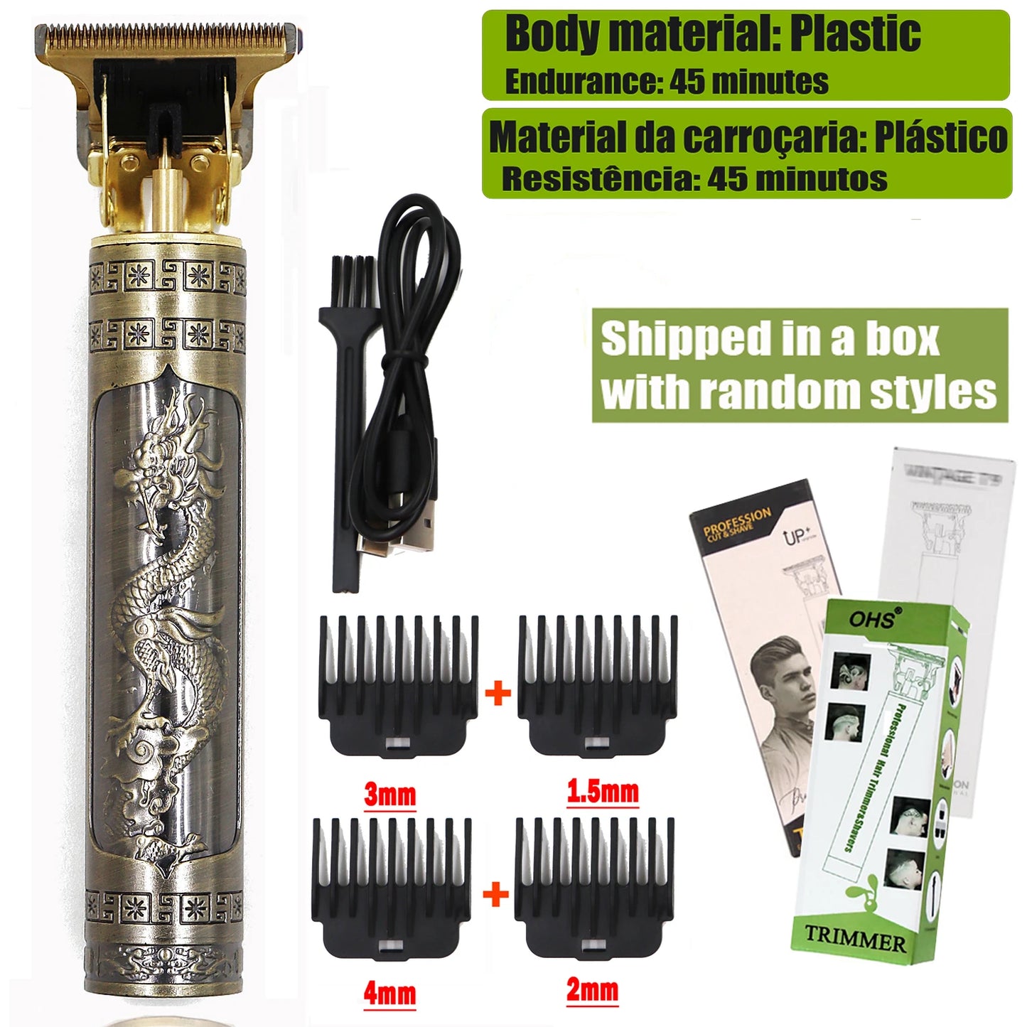 Shopdroplo™ T9 Electric Hair & Beard Clipper – Zero-Gap Trimmer for Men, Cordless Shaving & Haircut Machine