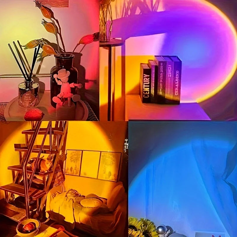Shopdroplo Sunset Lamp - Create a Serene Evening Ambiance with Blissful Sunset Lighting - Perfect for Home Décor and Relaxation