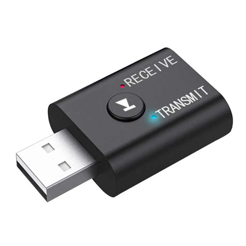 Shopdroplo Bluetooth 5.0 Audio Transmitter & Receiver – Wireless 3.5mm AUX & RCA USB Dongle Adapter for TV, Car, Speakers & Headphones