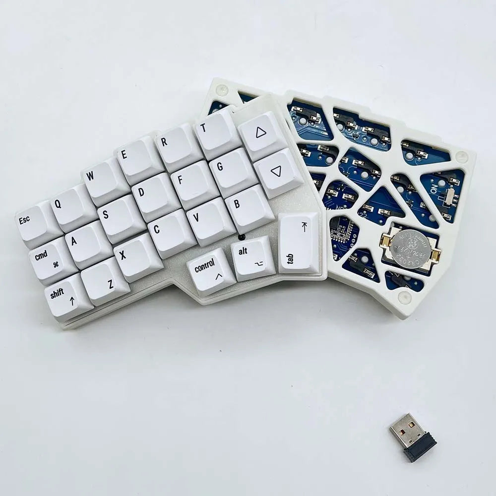 Shopdroplo CORNE V4 Wireless Mechanical Keyboard – Split Ergonomic, Hot-Swappable, 46-Key, VIAL Supported