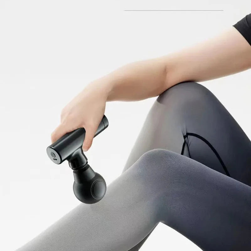 Shopdroplo™ Mini LCD Fascia Massage Gun – 6 Heads Deep Tissue Massager for Neck, Feet & Full Body (USB Rechargeable)
