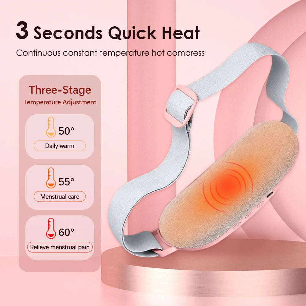 Shopdroplo™ Electric Period Cramp Relief Massager Belt – Heating & Vibration Therapy