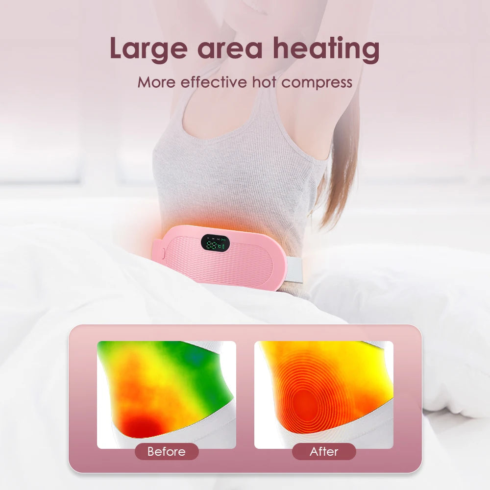 Shopdroplo™ Electric Period Cramp Relief Massager Belt – Heating & Vibration Therapy