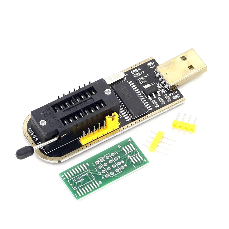 Shopdroplo CH341A USB EEPROM Flash BIOS Programmer + SOIC8 Test Clip