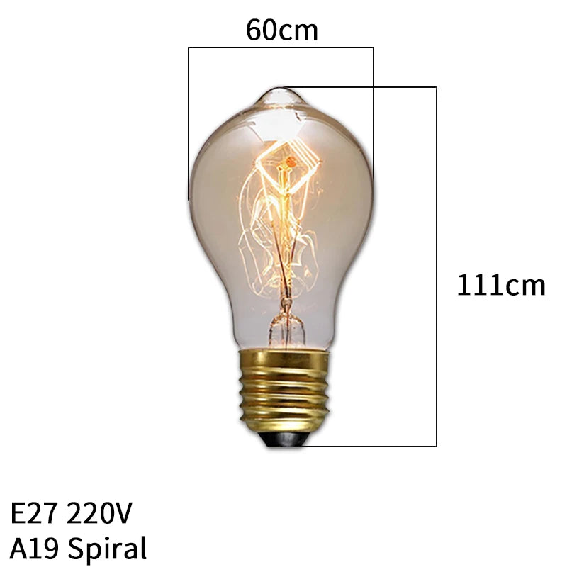 Shopdroplo Dimmable Edison Vintage Light Bulb – E27 40W 220V Retro Amber Glass Incandescent Lamp for Home Decor