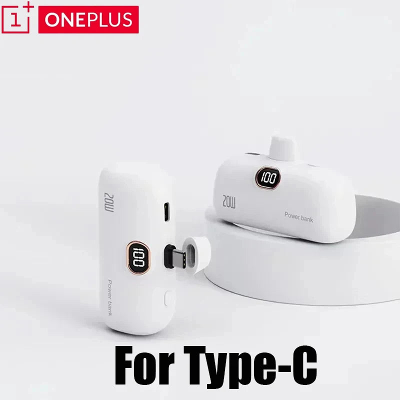 Shopdroplo™ 30000mAh Capsule Power Bank – Mini Fast Charger for iPhone, Samsung, Xiaomi, Huawei & More