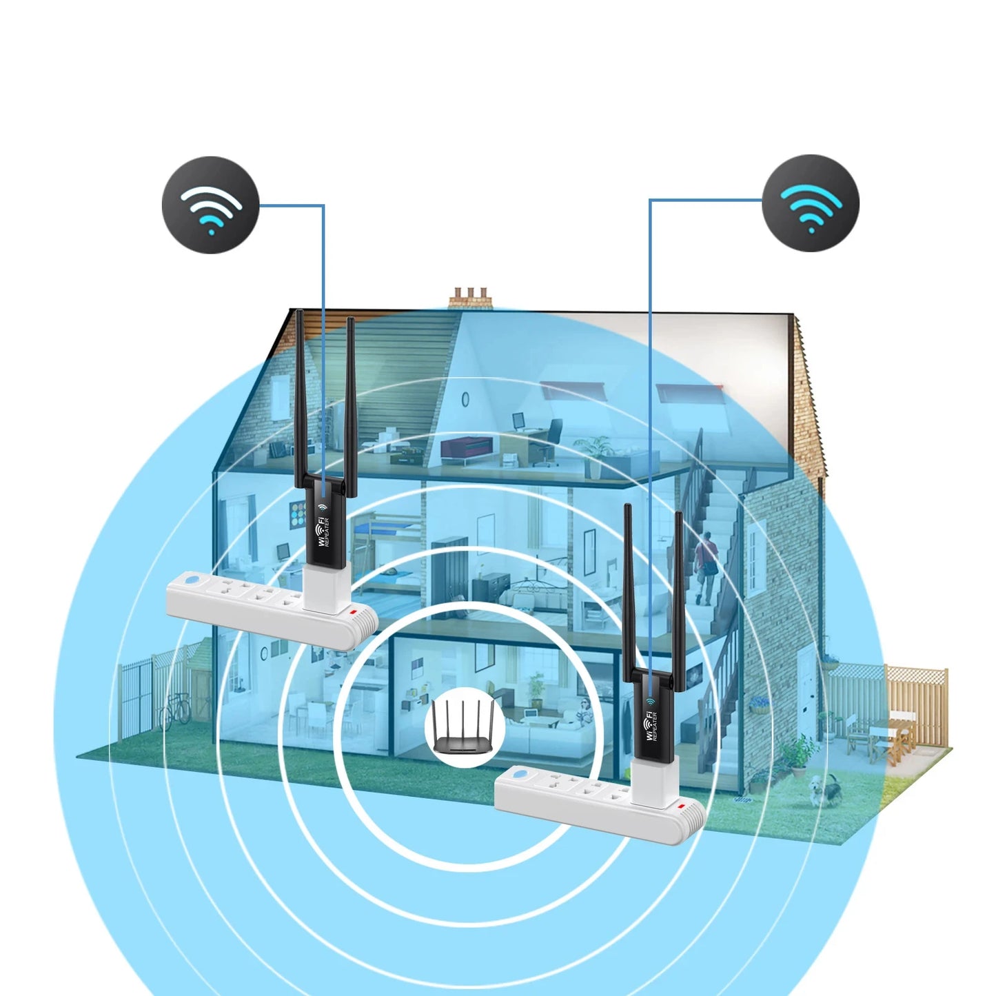 Shopdroplo 2.4G 300Mbps USB WiFi Repeater – Long Range Wireless Signal Booster for Home Network Extension
