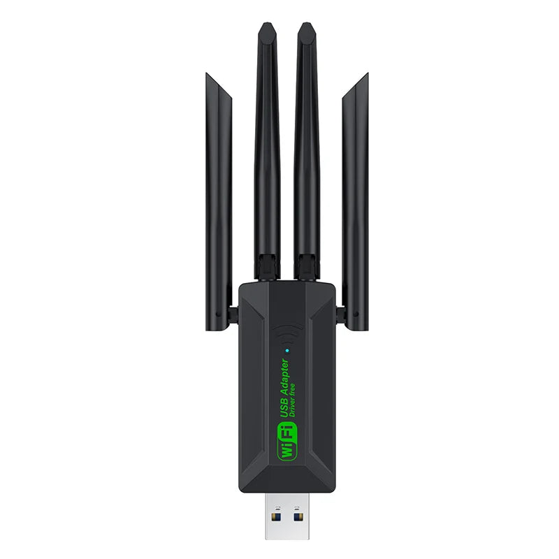 Shopdroplo VAORLO 1200Mbps USB WiFi Adapter – Dual Band 2.4G/5GHz Wireless Dongle with 4 Antennas & USB 3.0 for PC/Laptop