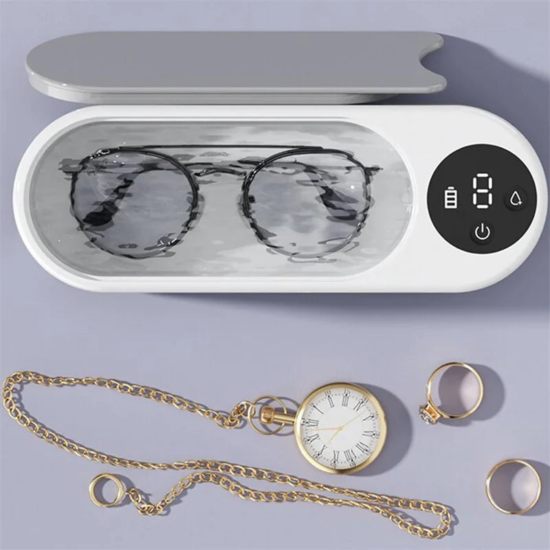 Shopdroplo™ Ultrasonic Jewelry Cleaner – 450ml Portable Household Cleaning Machine