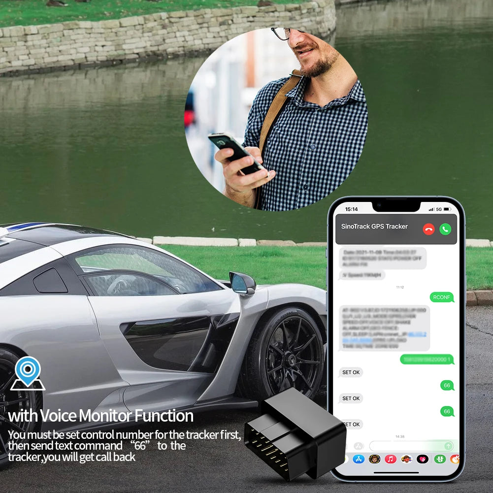 Shopdroplo OBD2 Mini GPS Tracker – Plug & Play Car Voice Monitor with App